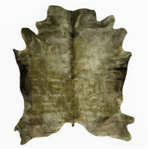 Green cowhide rug